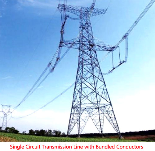 single circuit transmission line with bundled conductors
